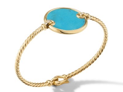 18k yellow gold and turquoise