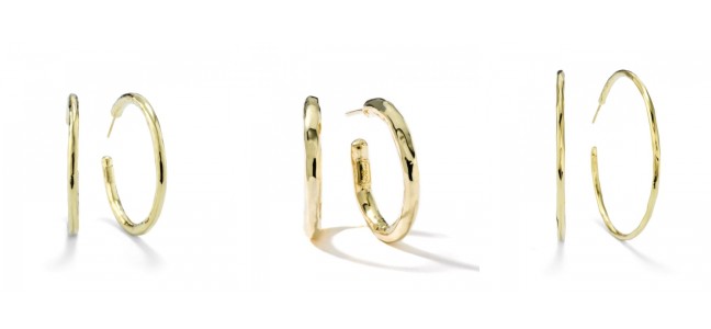 yellow gold hoops