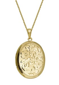 yellow gold locket pendant