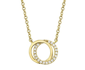 yellow gold and diamond pendant