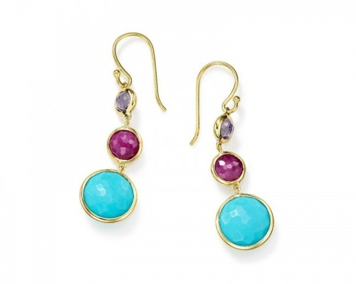 gemstone dangle earrings