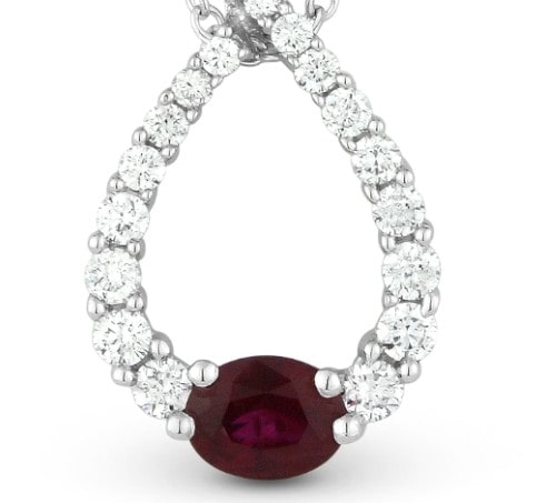 ruby and diamond pendant