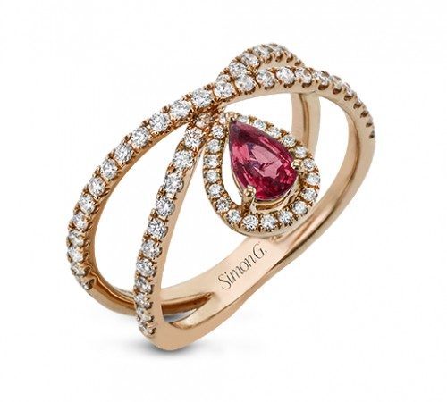 ruby and rose gold ring
