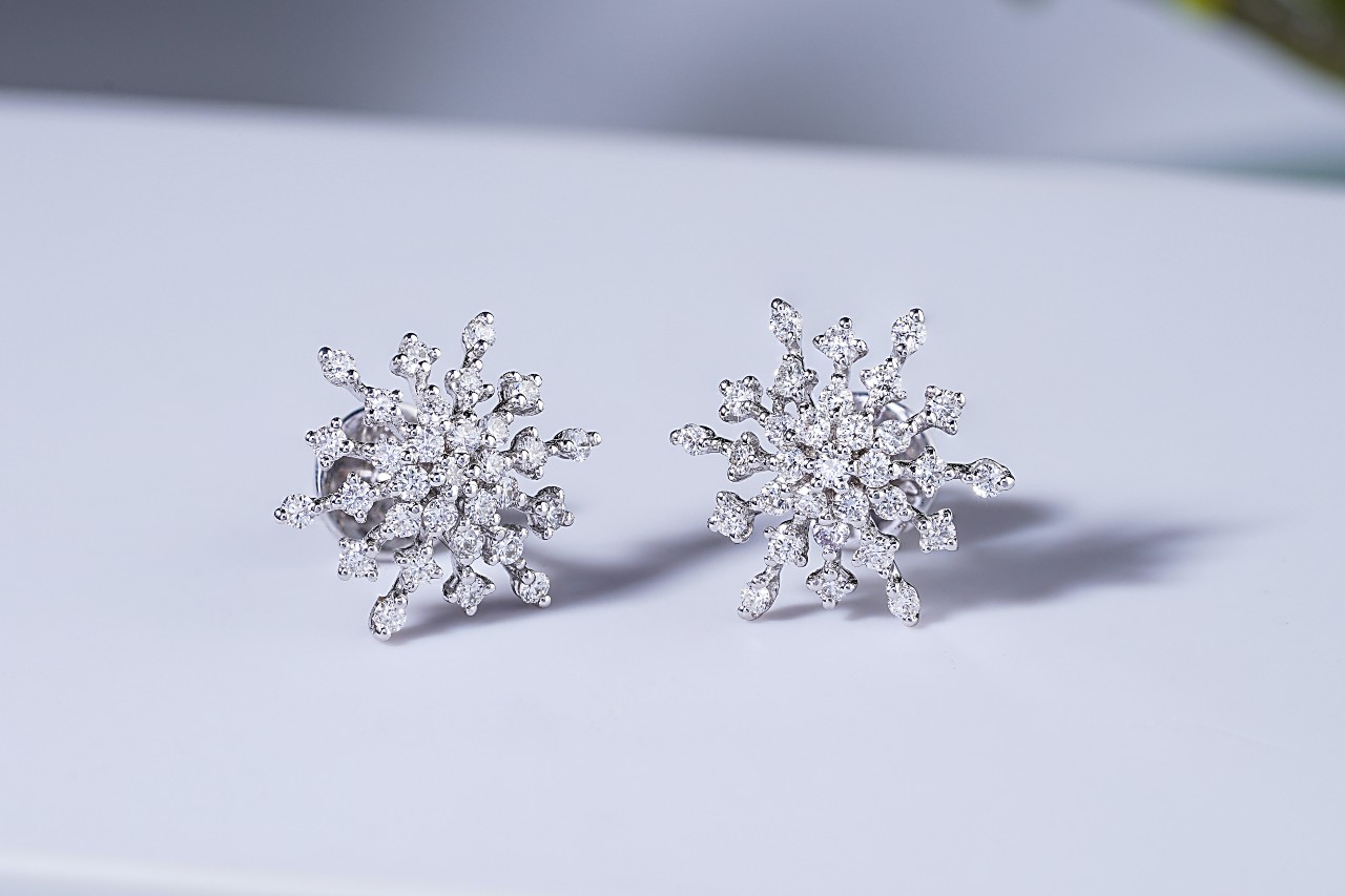 Stylish With Diamond Studs