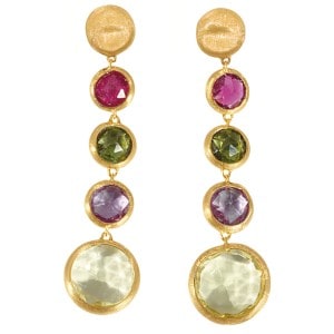 Cascading gemstone drop earrings by Marco Bicego