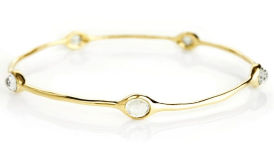 a gold quartz bangle bracelet from Ippolita.