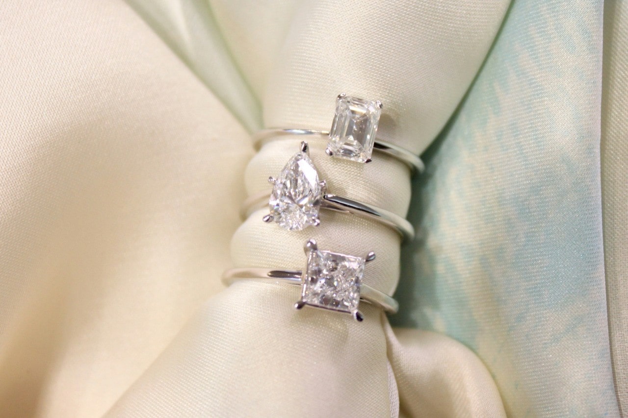 trending engagement ring shapes and styles at Aucoin Hart Jewelers