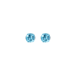 Blue Topaz Stud Earrings