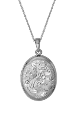 Sterling Silver Flower Locket Necklace