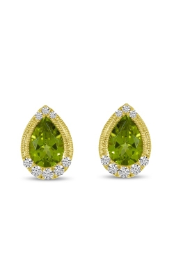 Peridot Diamond Stud Earrings