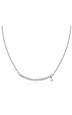 0.16CT Curved Bar Diamond Necklace