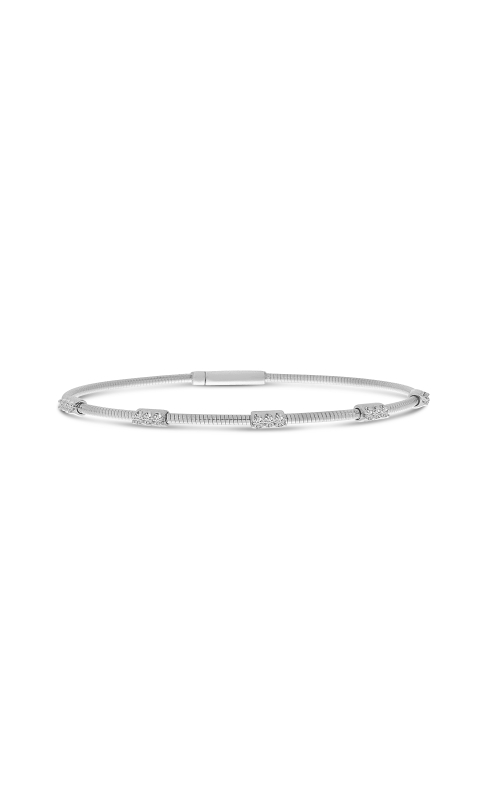 14K White Gold Flexible Diamond Bracelet