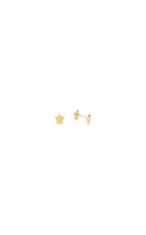 14K Yellow Gold Star Studs