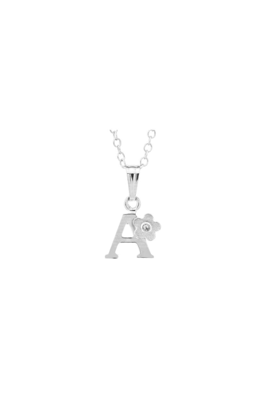 Sterling Silver Diamond A Inital Pendant