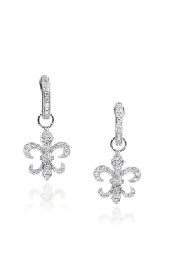 0.29CT Fleur de Lis Diamond Earrings 