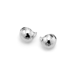 Pinball Clip Earrings in Sterling Silver