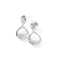 2-Stone Earrings in Sterling Silver