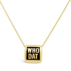 Squared Who Dat Necklace