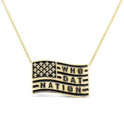 Who Dat Flag Necklace