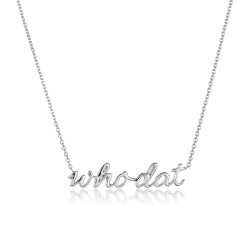 Sterling SIlver Who Dat Necklace
