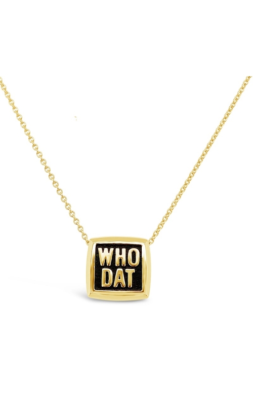 Squared Who Dat Necklace