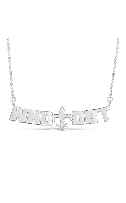 Sterling Silver Who Dat Necklace