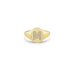 14K Yellow Gold Round Diamond 