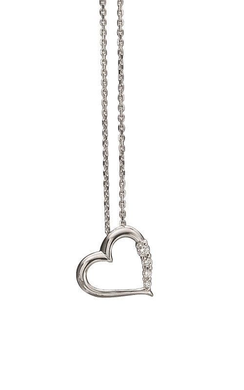 Diamond Angled Heart Pendant