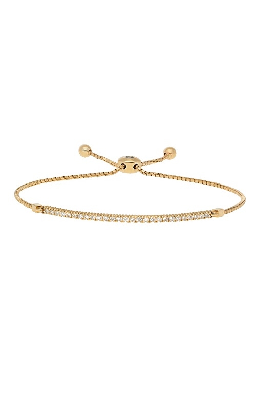 14K Yellow Gold Adjustable Diamond Bar Bracelet