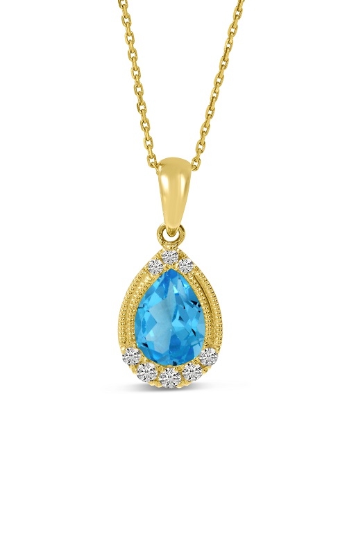 Blue Topaz Diamond Necklace