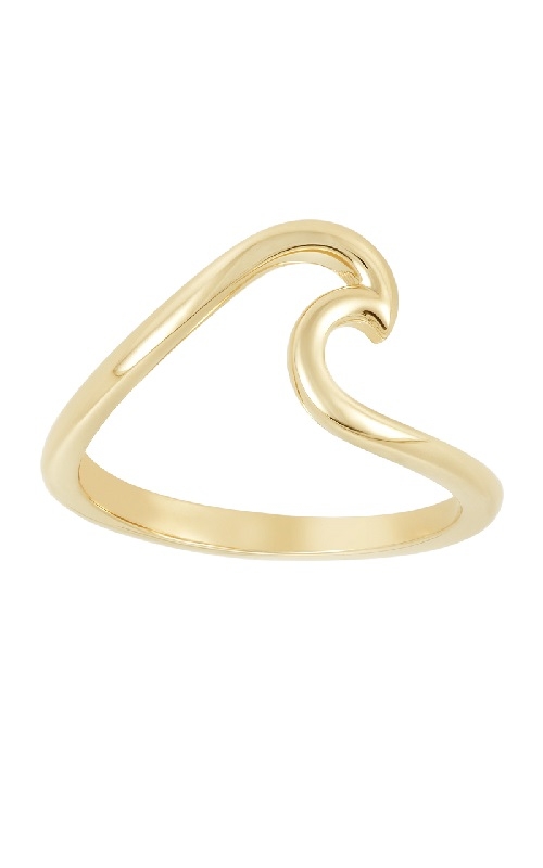 14K Yellow Gold Wave Ring