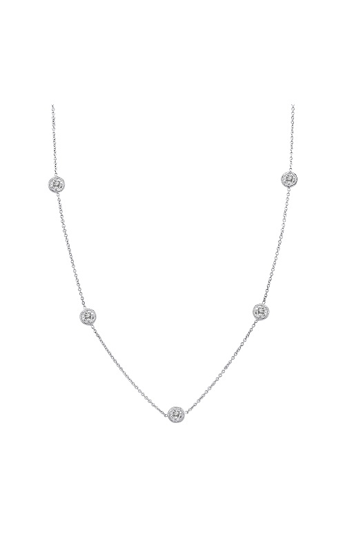 14K White Gold Diamond By The Yard Necklace